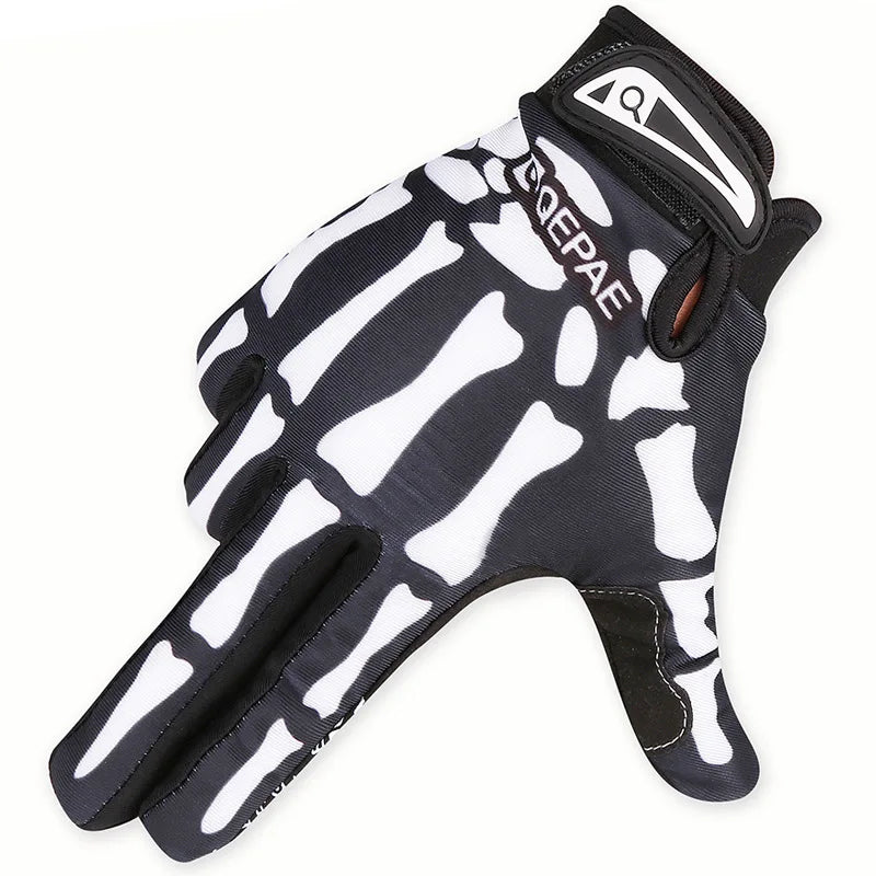 Skull Full Finger Knuckle Glove Anti-slip Mittens Motorcycle Cycling Winter Warm Mitten Unisex Sport Gloves Bicycle Equipment