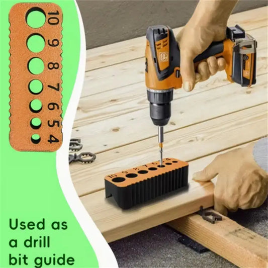 Straight Drill Guide Jig Block Multi Size Hole Bushing Tool
