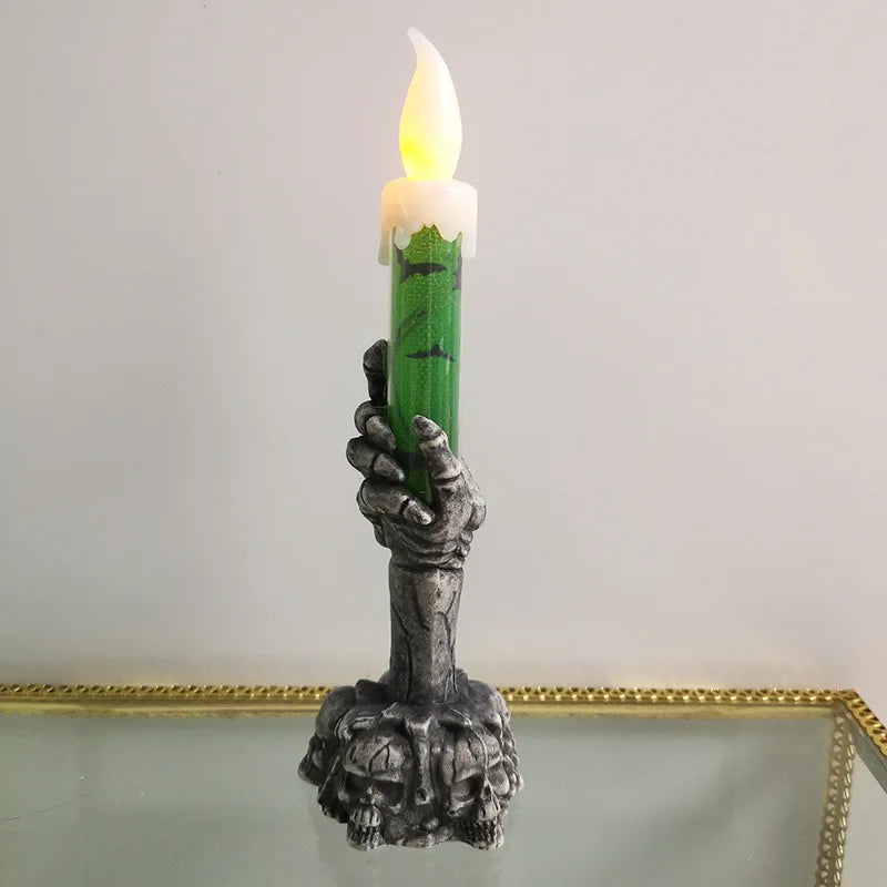 Halloween Skeleton Ghost Party Candles LED Pumpkin Decor