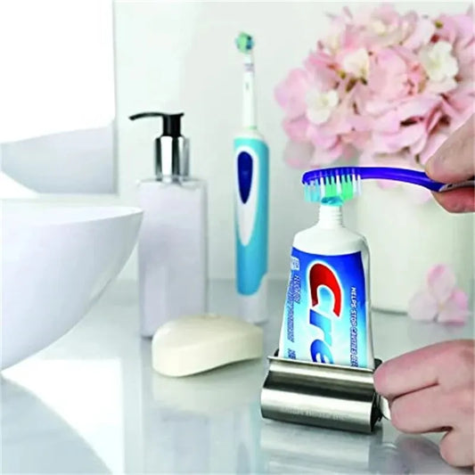 Stainless Steel Toothpaste Squeezer Roller Metal Tube Wringer