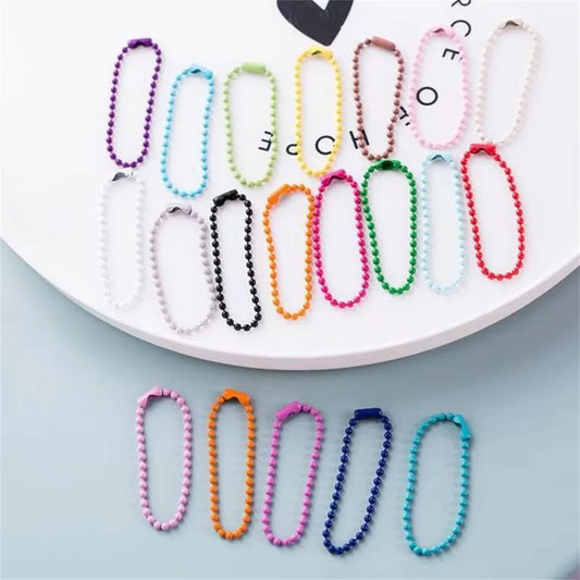 20/40/80/100pcs Ball Bead Chains Fits Key Chain/Label Hand Tag Connector For DIY Bracelet Jewelry Making Accessorise