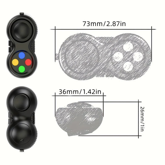 Fidget Pad Controller Toy 8 Function Stress Reducer