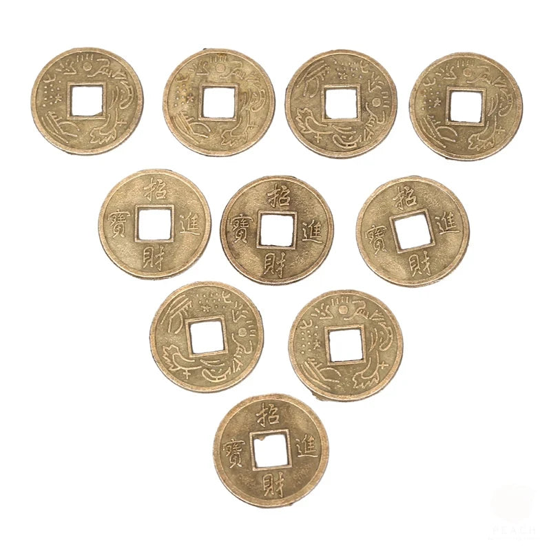 100 Pcs I Ching Coins – Ancient Chinese Feng Shui Craft Coins for Wealth, Health & Lucky Charm