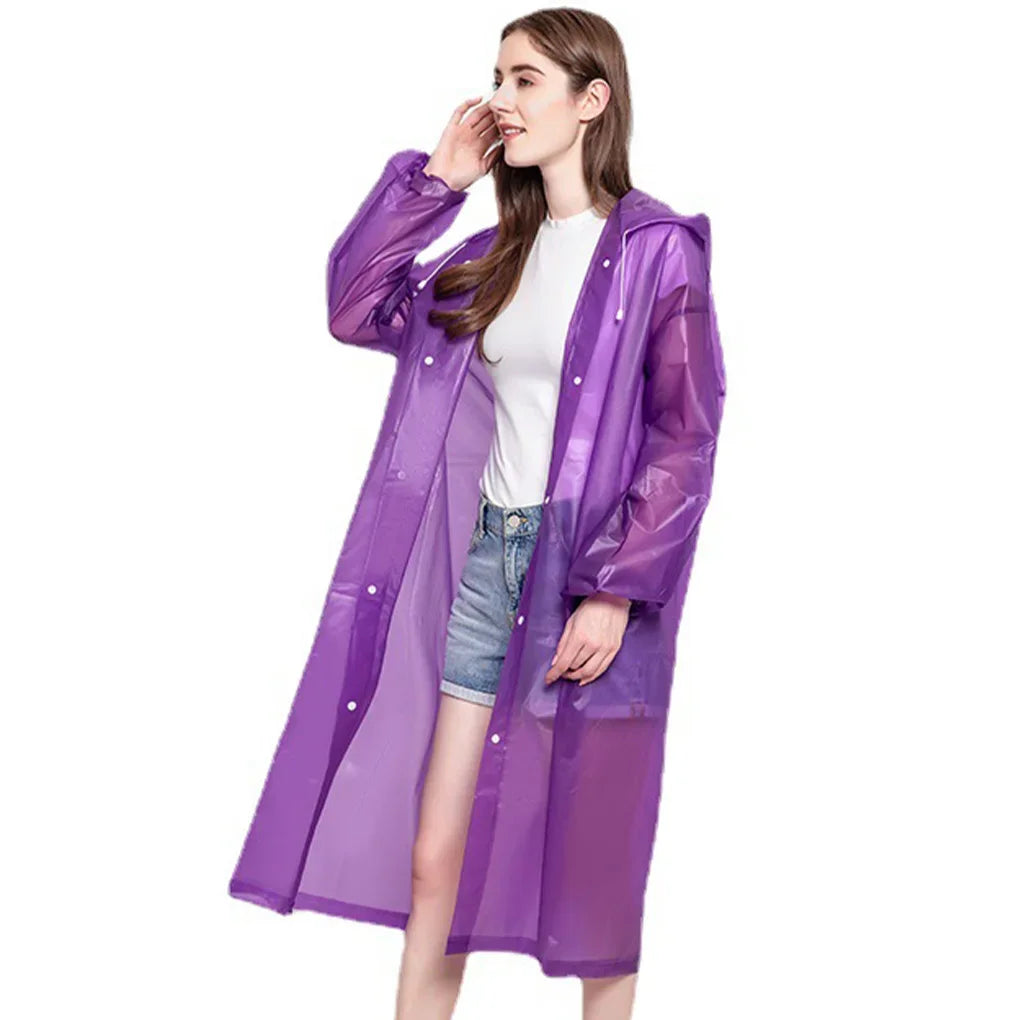 Waterproof EVA Unisex Raincoat Thickened Hooded Rainwear