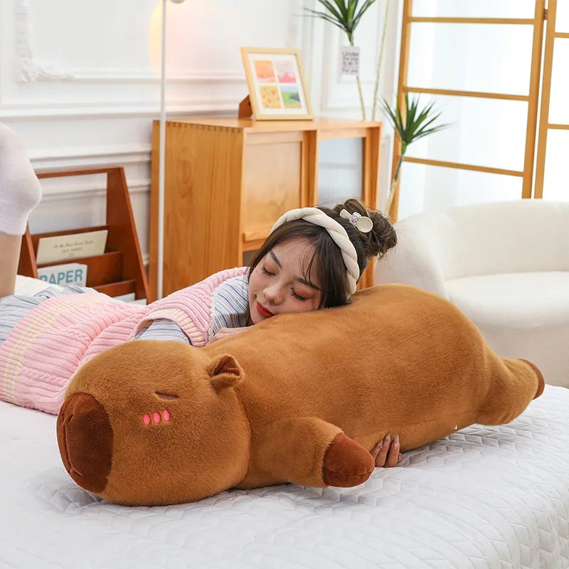 Capybara Plush Pillow Soft Animal Nap Cushion Doll