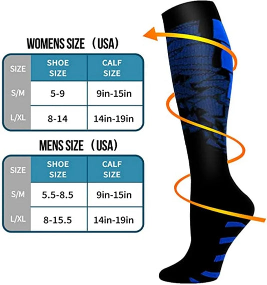20-30mmHg Compression Socks Nursing Running Flight Travel