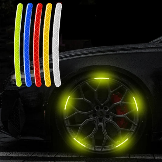 Reflective Wheel Hub Safety Stickers Car Door Warning Tape
