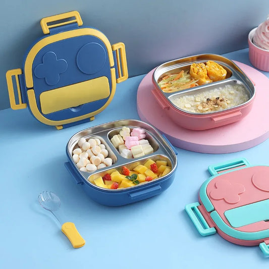 304 Portable Stainless Steel Lunch Box Microwavable Bento Container