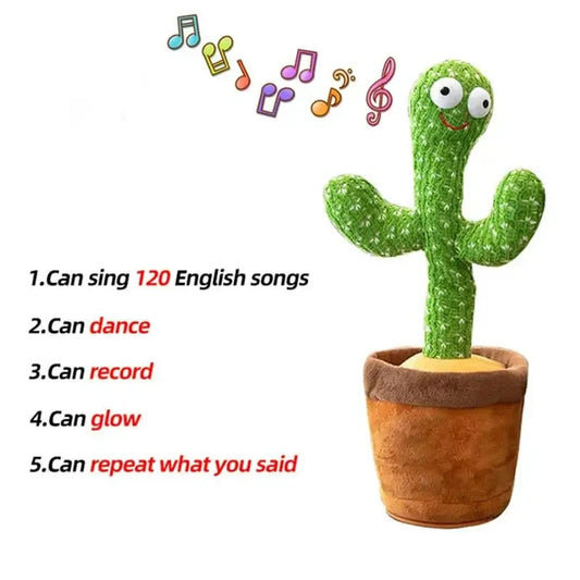 Talking Dancing Cactus Toy Voice Repeating Plush Doll