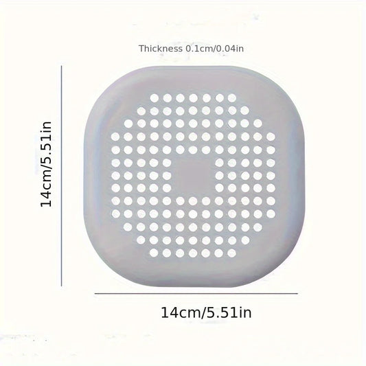Square Silicone Drain Sticker Bathroom Sewer Hair Filter