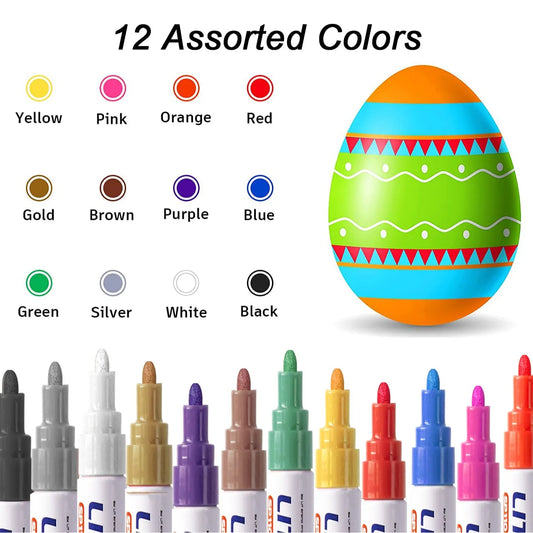 Waterproof Permanent Paint Marker Set 3mm Oil Based Pens