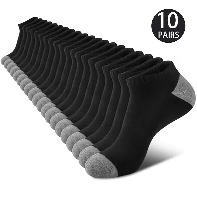 Unisex Comfort Fit Ankle Socks Breathable Low Cut 5 Pack