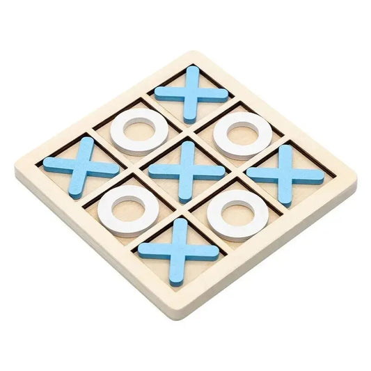 Wooden Tic Tac Toe Game Mini Educational Chess Toy