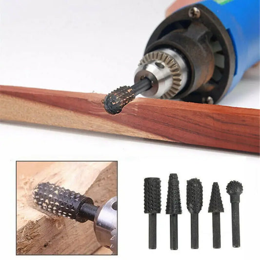 Wood Carving Rotary Burr Set 1/4 Shank Woodworking Bits