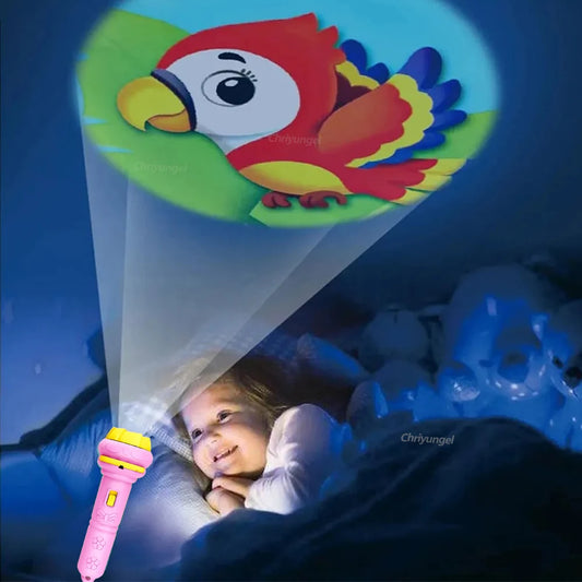 Kids Projector Flashlight Toy Bedtime Slide Torch Set
