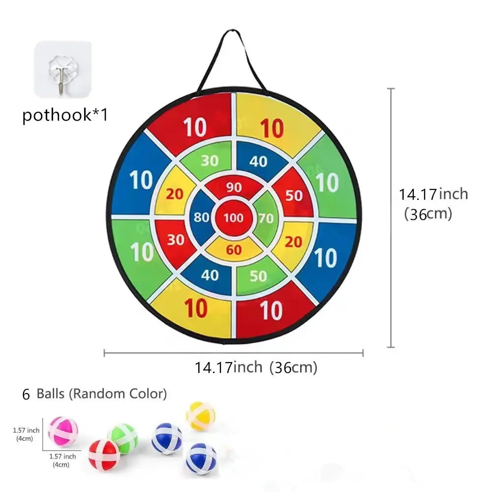 Large Sticky Ball Dart Board Family Interactive Game