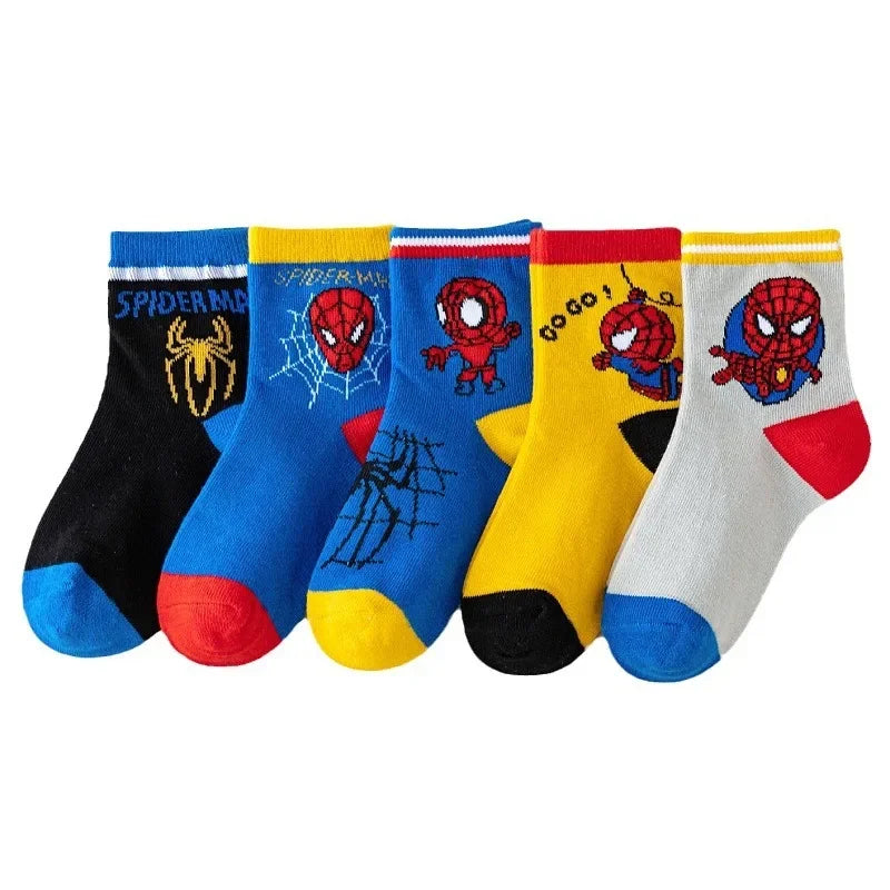 Children's Superhero Middle Tube Socks Kids Boys Soft