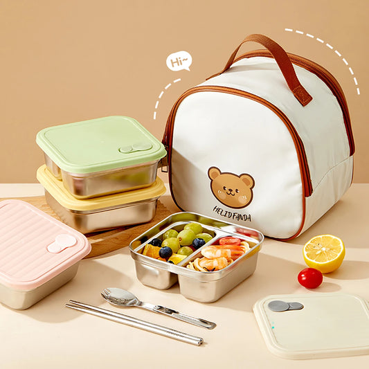 304 Stainless Steel Stackable Bento Box Fruit Salad Food Container