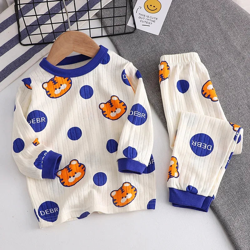 Child Pajam Baby Clothes Loungewear Long Sleeve Set