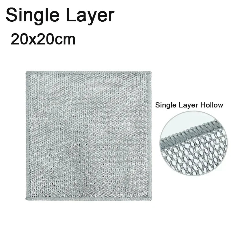 Wire Dishcloth Rags For Kitchen Scrubber Metal Steel