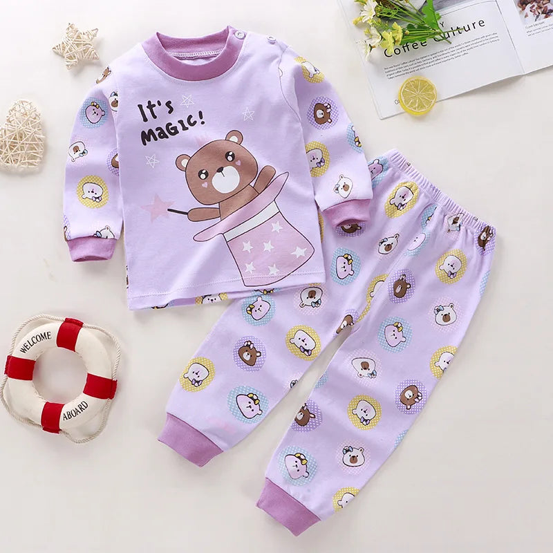 Baby Cotton Home Clothes Pajama Set Childrens Suit
