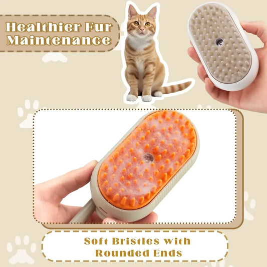 3 in 1 Steam Pet Brush Electric Cat Steamy Grooming Comb