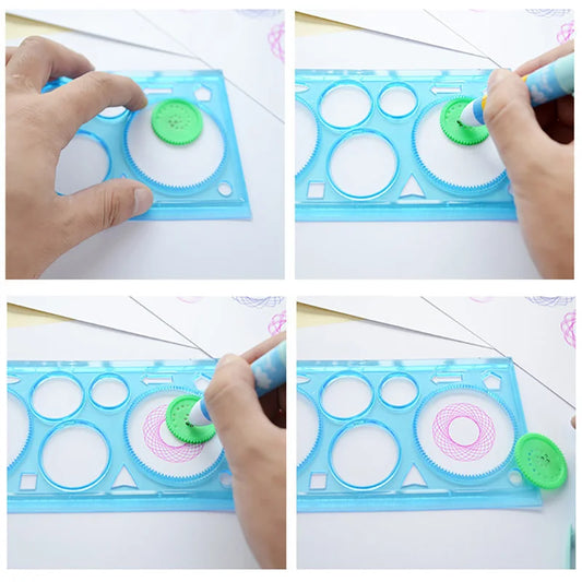 Spirograph Drawing Stencils Set Geometric Art Ruler
