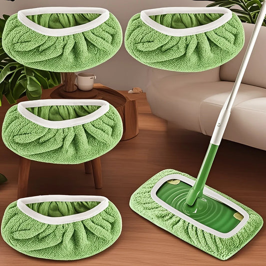 Reusable Microfiber Mop Pads High Absorption Cleaning Cloths 4 Pack