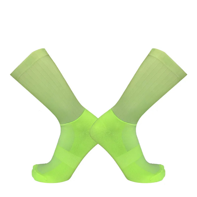 Aero Anti Slip Silicone Cycling Socks Men Bicycle Sport