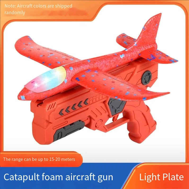Foam Plane Gun Launcher Air Catapult Glider Toy