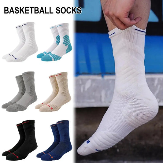 Sports Towel Basketball Socks Men High Top Elite