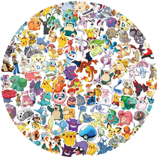Yellow Anime Monster Vinyl Decals 100pcs Laptop Stickers