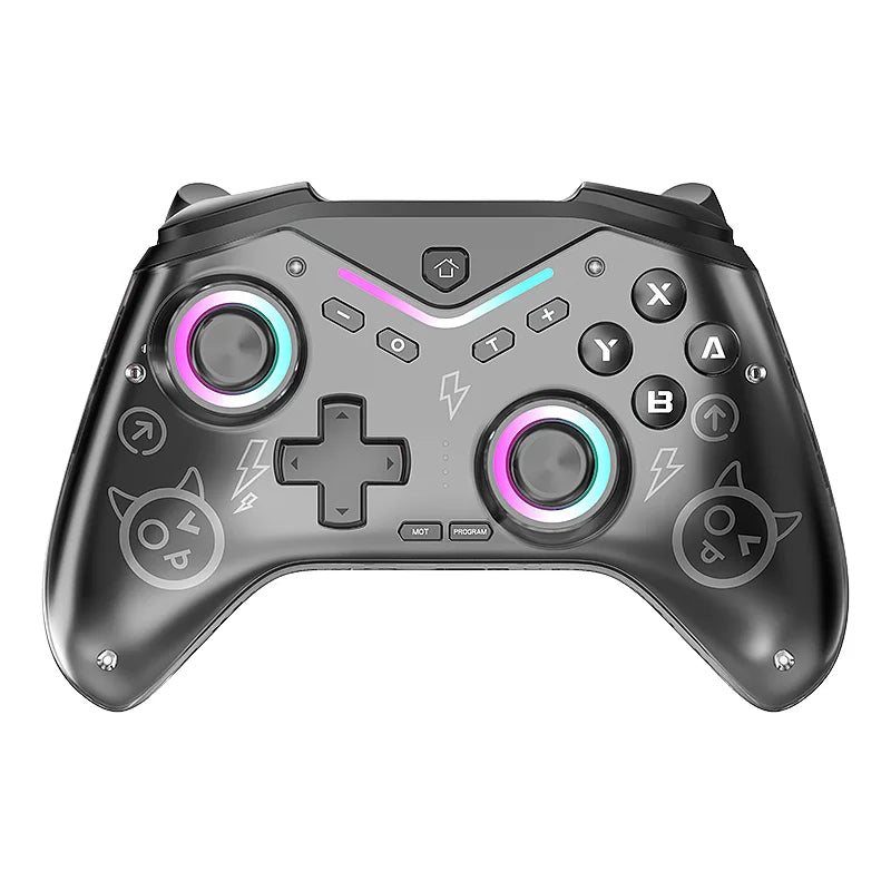 CM-619 Wireless Controller Supports IOS/Android/PC/Switch2, Dual Motor Gamepad with Dazzling Light and Program Buttons