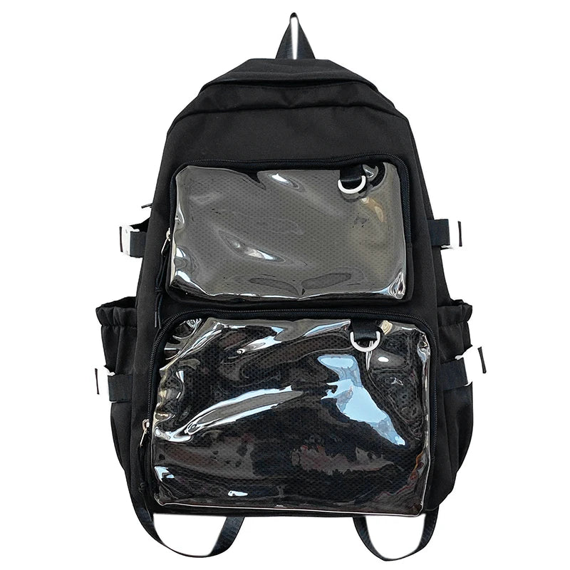 Japanese Style Transparent Ita Bag Backpack College Student Daypack