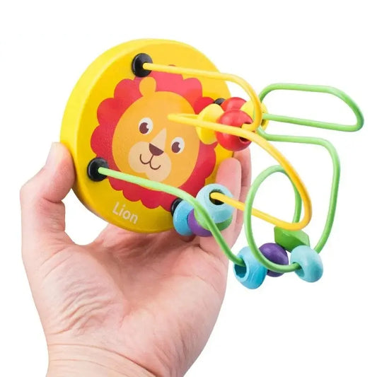 Wooden Bead Maze Toy Preschool Learning Circle