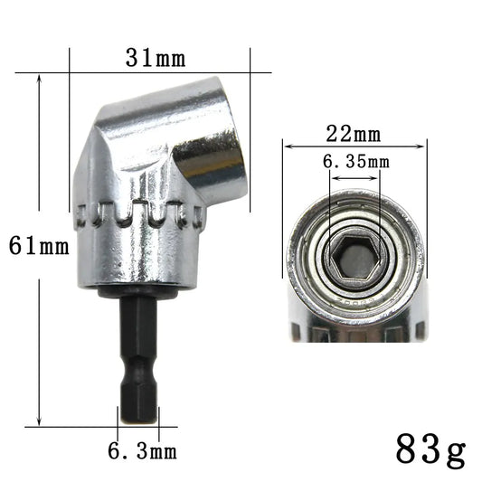 105 Degree Right Angle Drill Adapter Screwdriver Extension Joint