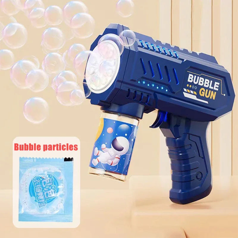 Automatic Rocket Bubble Gun Electric Bubble Blower