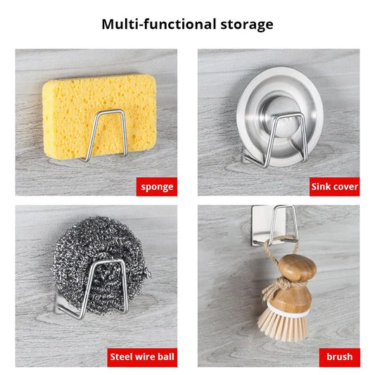 Stainless Steel Sink Sponge Rack Kitchen Sponge Holder