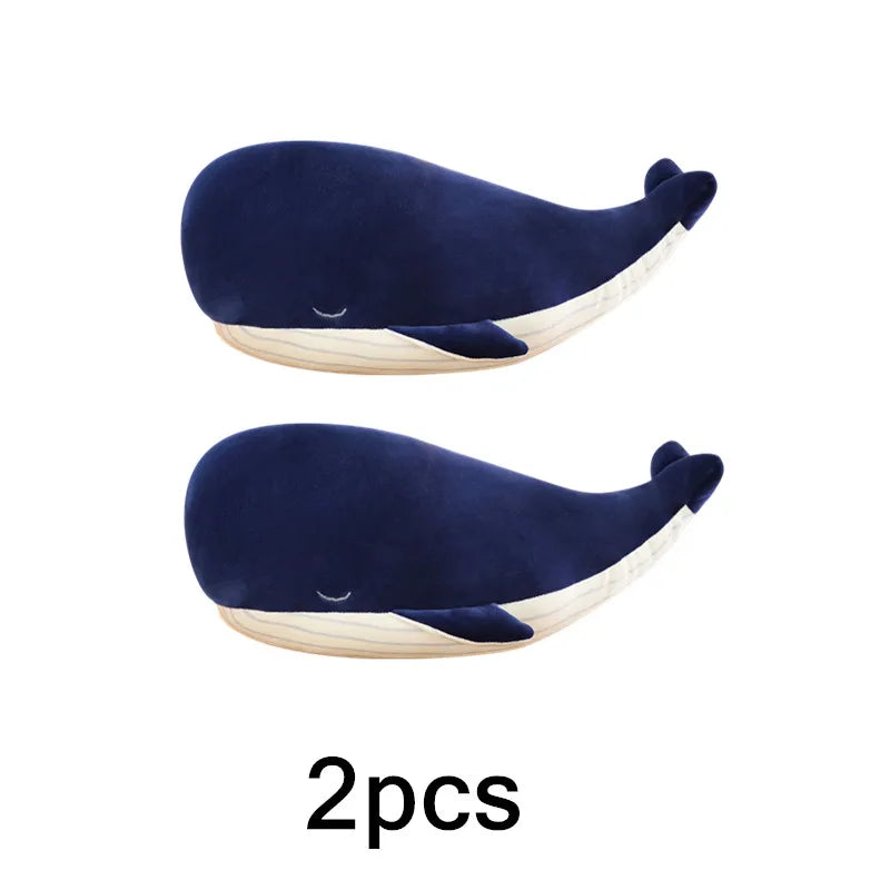 Blue Whale Plush Toy Soft Sea Animal Stuffed Fish