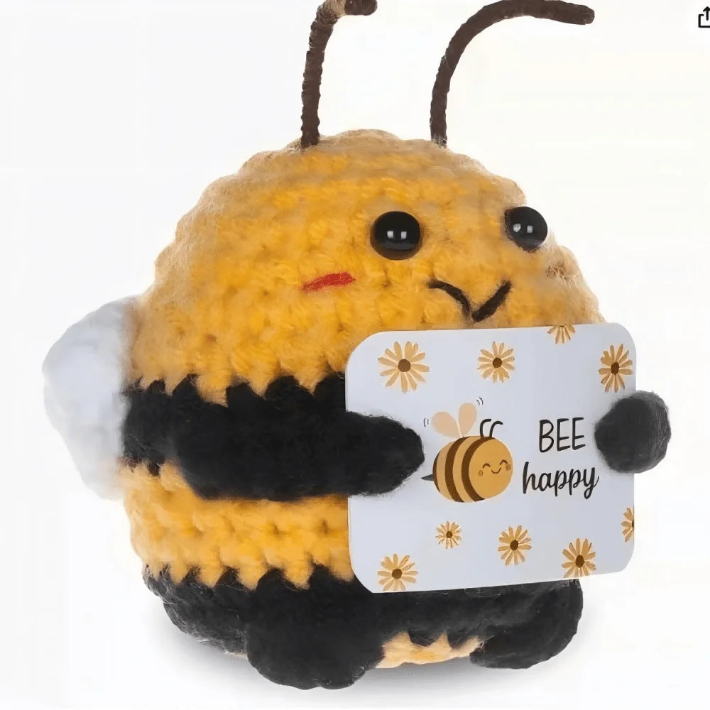 DIY Hand Knit Crochet Positive Bee Doll Inspiration Charm