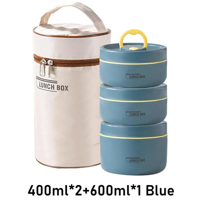 Stackable Stainless Steel Thermal Lunch Box Insulated Container Set 3 Tier