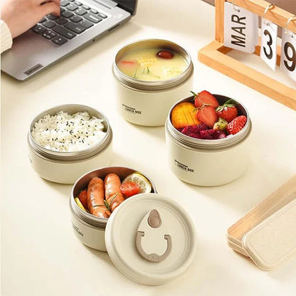 Stackable Stainless Steel Thermal Lunch Box Insulated Container Set 3 Tier