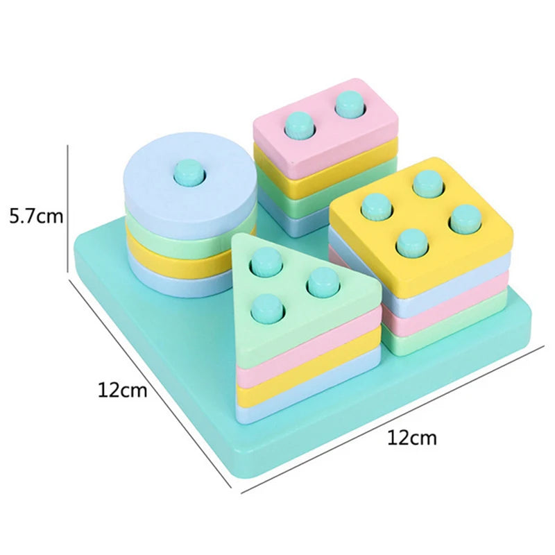 Shape Matching Toy - Montessori Wooden Toys for Children & Toddlers