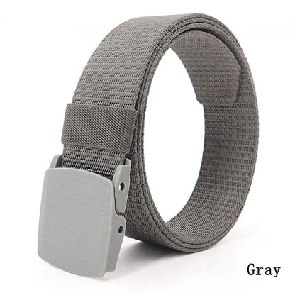 38mm Tactical Waist Belt Unisex Lightweight Weave Fabric with Plastic Buckle for Airport Security Men Women Camouflage Style