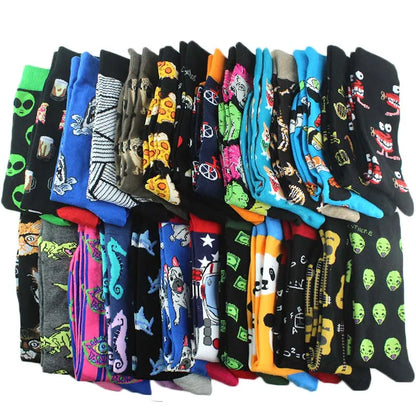 Novelty Dinosaur Crew Skateboard Socks Funny Men