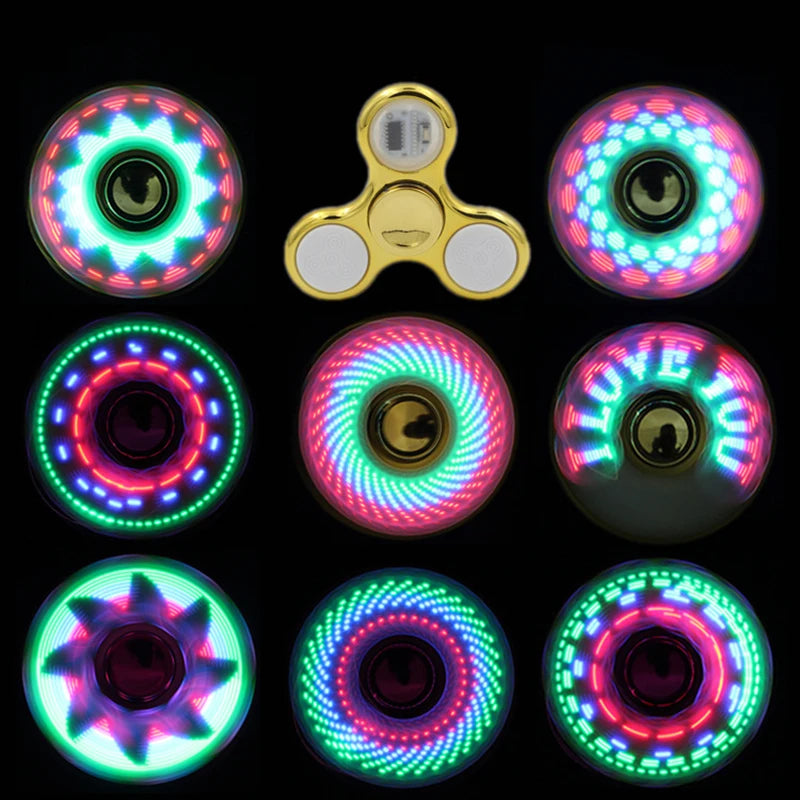 LED Light Luminous Fidget Spinner Glow In The Dark