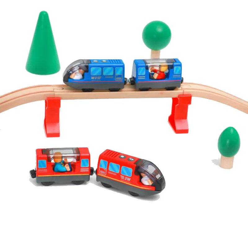 Electric Train Set Toy Engine Motorized Railway Car