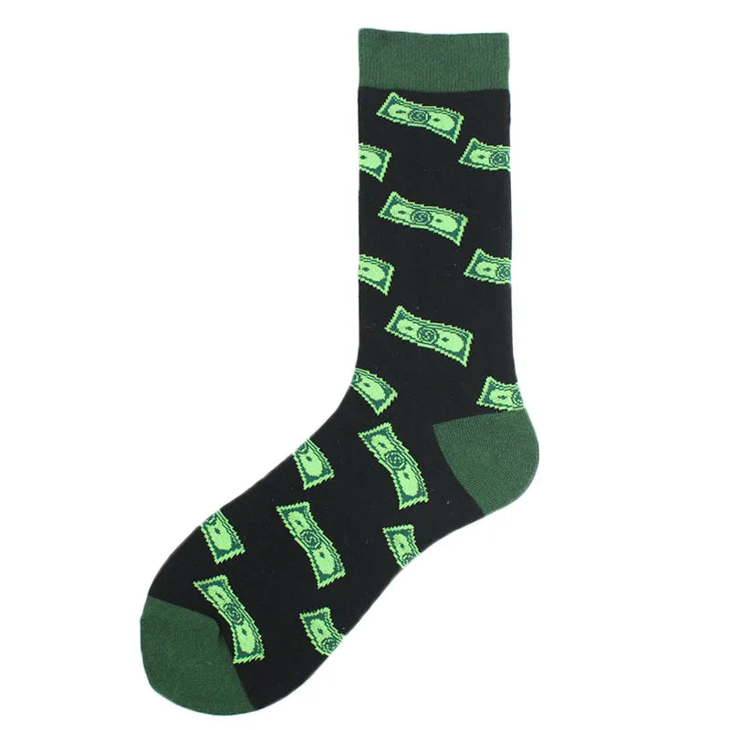 Novelty Dinosaur Crew Skateboard Socks Funny Men