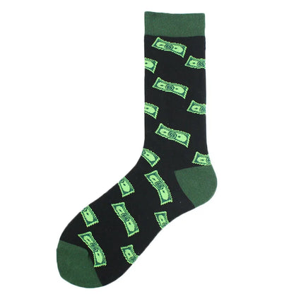 Novelty Dinosaur Crew Skateboard Socks Funny Men