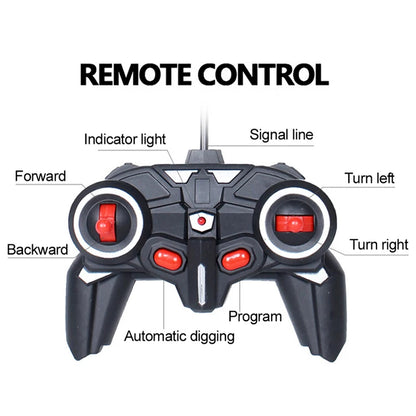 1:24 6 Channel RC Excavator Remote Control Construction Toy